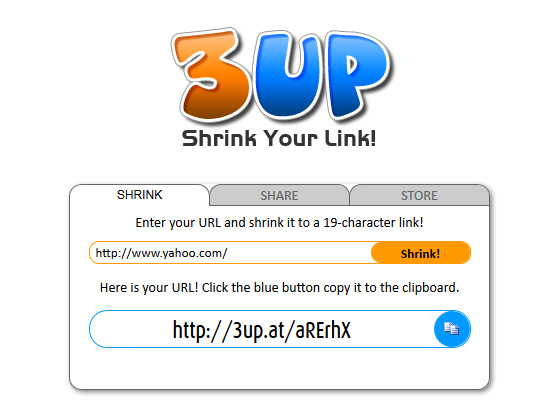 3-Up: Shrink Your Link! Slide # 1