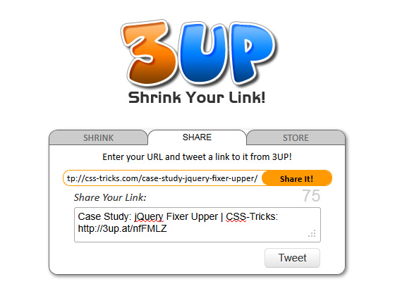 3-Up: Shrink Your Link! Slide # 2