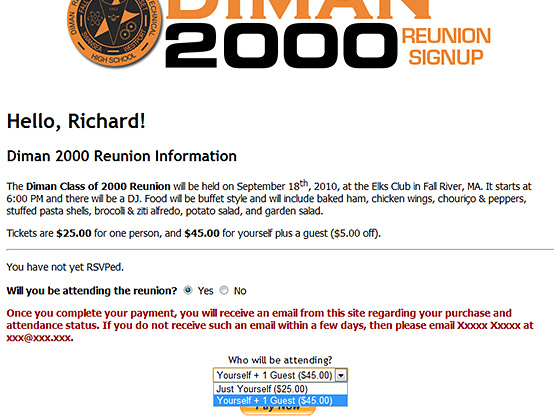 Diman 2000 Reunion Site Slide # 2